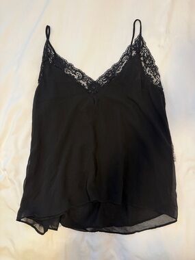 Zara Black Lace-Trim Cami